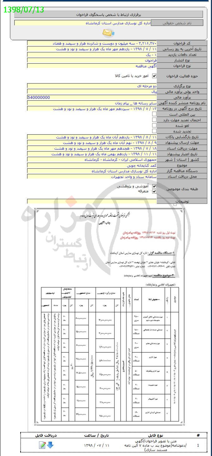 تصویر آگهی